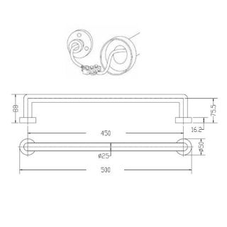 Полотенцесушитель электрический Margaroli Arcobaleno 521 L = 48 см Chrome 48 см хром